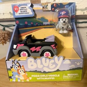 Bluey  Pizza Girl Muffin Toy Vehicle RARE